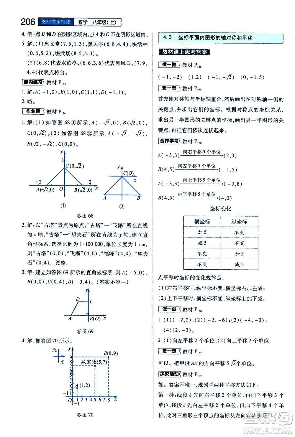 2020秋王后雄初中教材完全解讀八年級(jí)上冊(cè)數(shù)學(xué)ZJSX浙教版參考答案