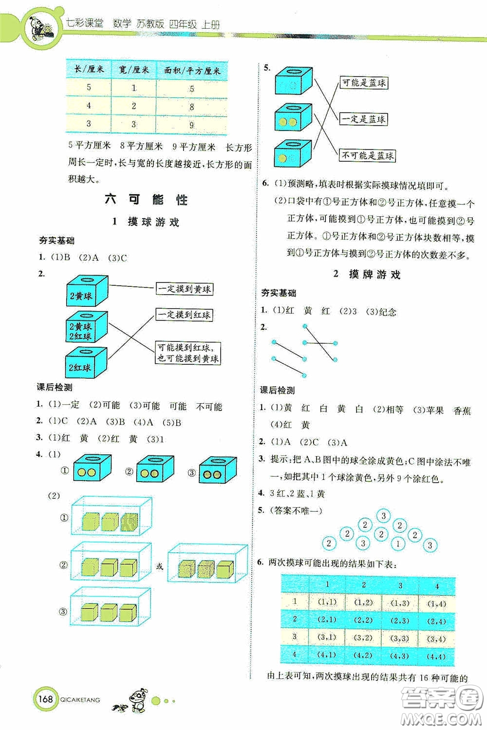 河北教育出版社2020七彩課堂四年級數(shù)學(xué)上冊蘇教版答案