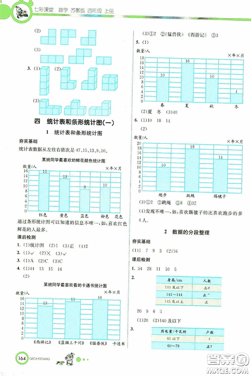 河北教育出版社2020七彩課堂四年級數(shù)學(xué)上冊蘇教版答案