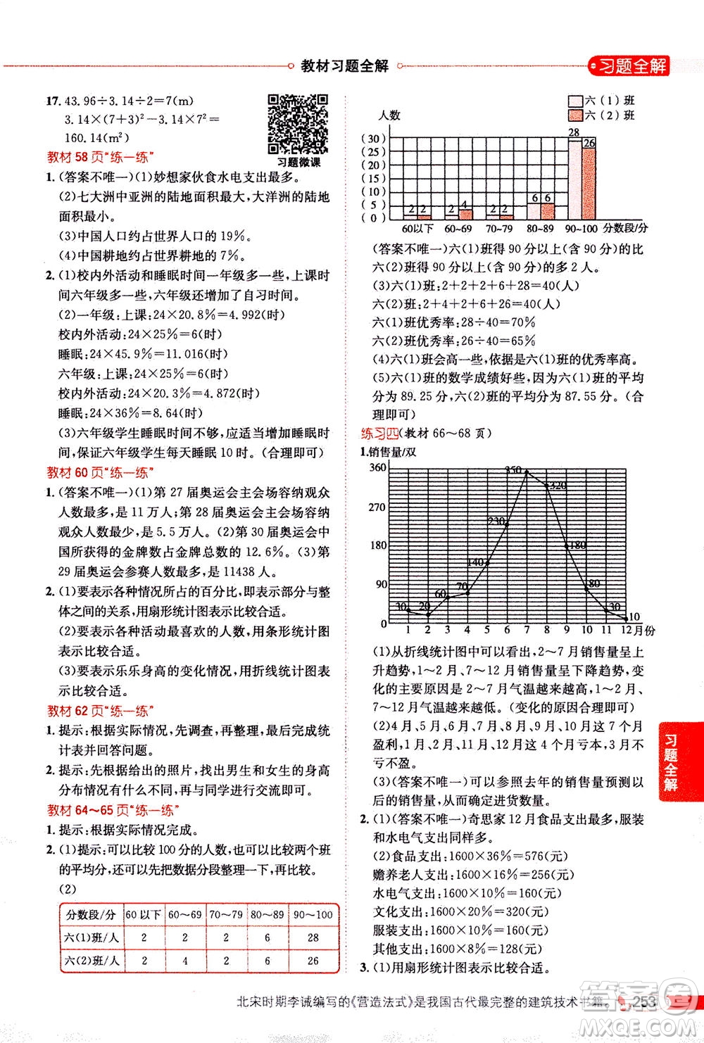 2020秋薛金星小學(xué)教材全解六年級上冊數(shù)學(xué)北師大版參考答案