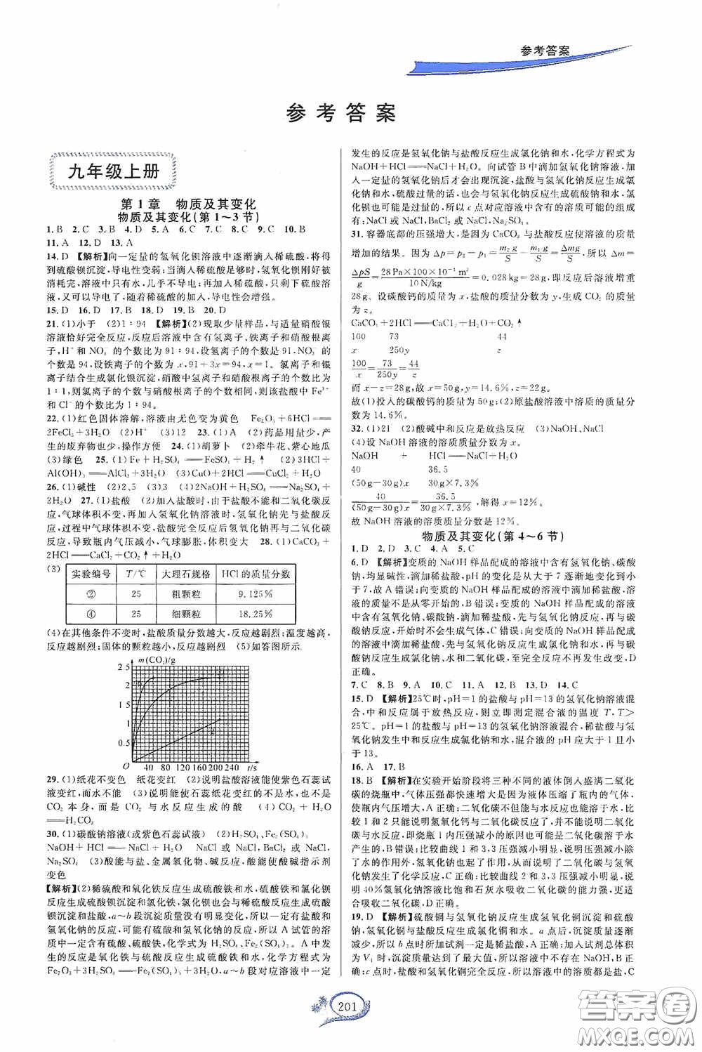 華東師范大學(xué)出版社2020走進重高培優(yōu)測試九年級數(shù)學(xué)全一冊浙教版雙色新編版答案