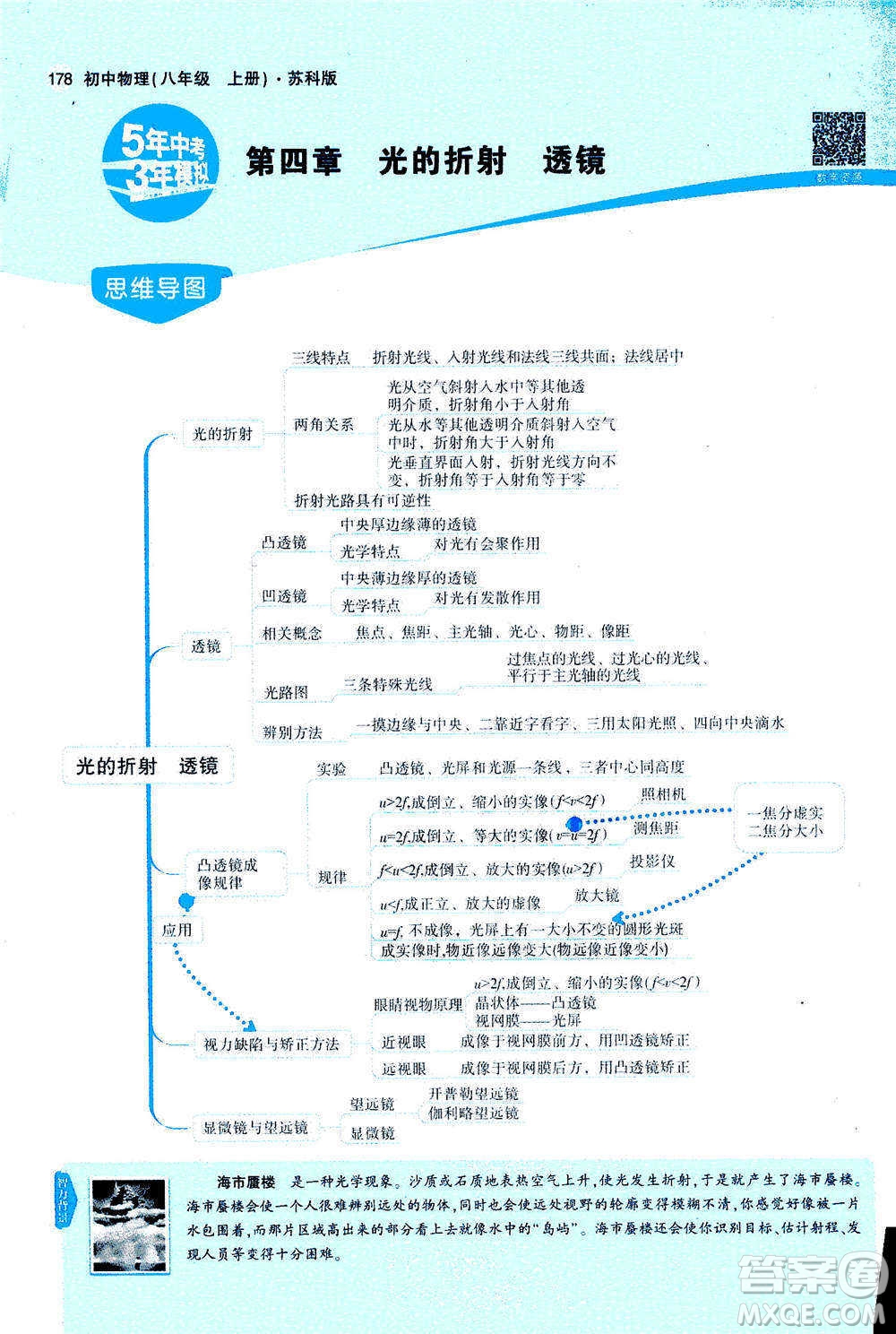 2020秋5年中考3年模擬全練版全解版初中物理八年級(jí)上冊(cè)蘇科版參考答案