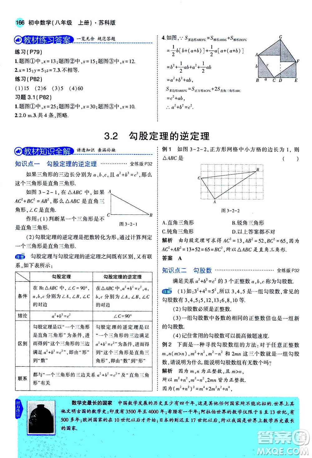 2020秋5年中考3年模擬全練版全解版初中數(shù)學八年級上冊蘇科版參考答案