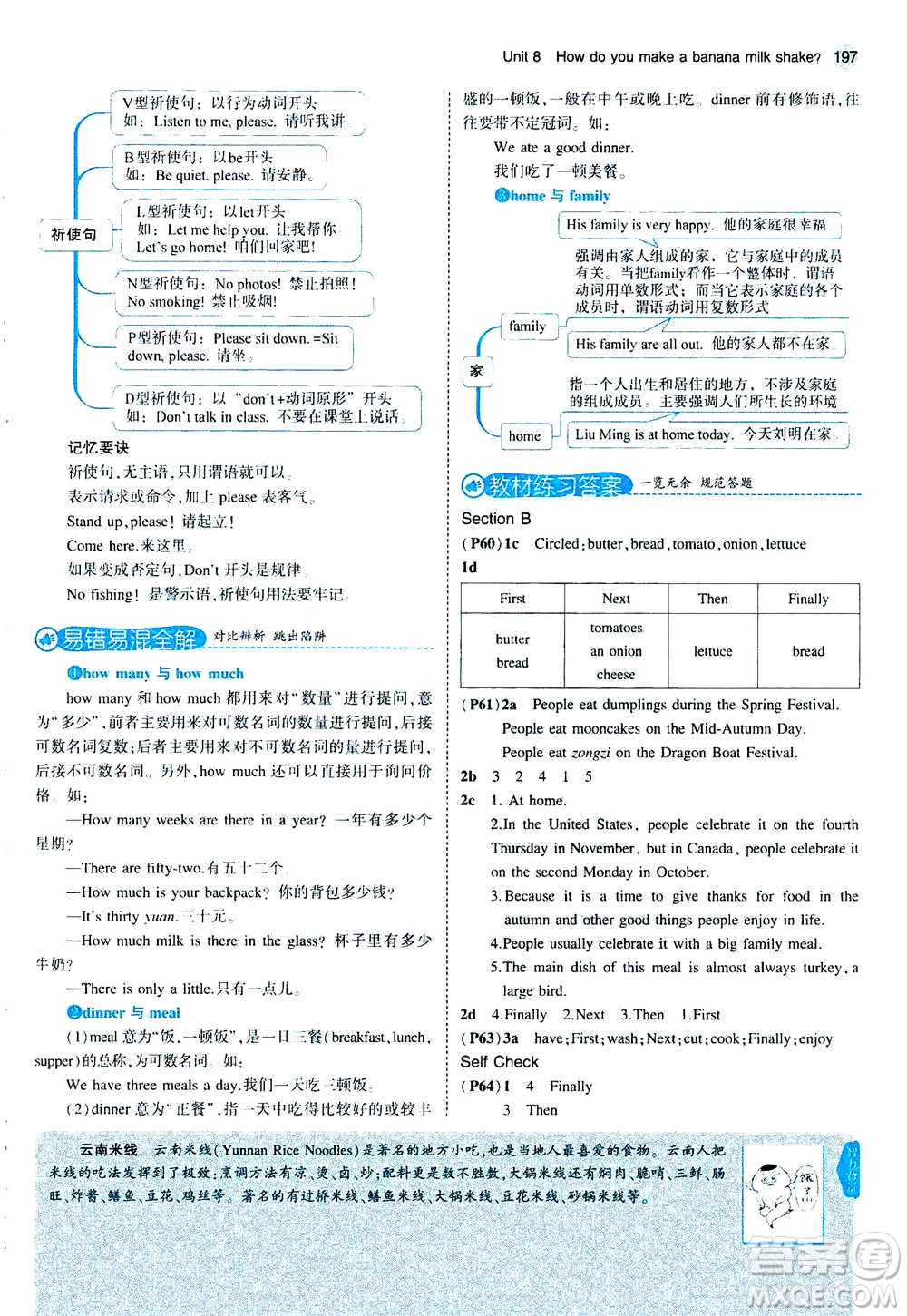 2020秋5年中考3年模擬全練版全解版初中英語八年級上冊人教版參考答案