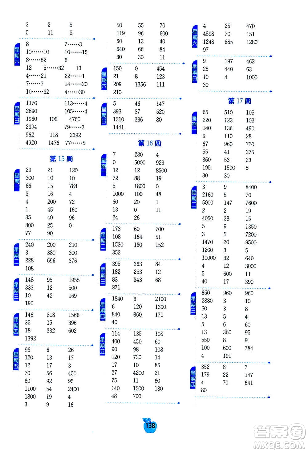 江蘇人民出版社2020年小學(xué)數(shù)學(xué)計(jì)算高手四年級(jí)上冊江蘇專用參考答案