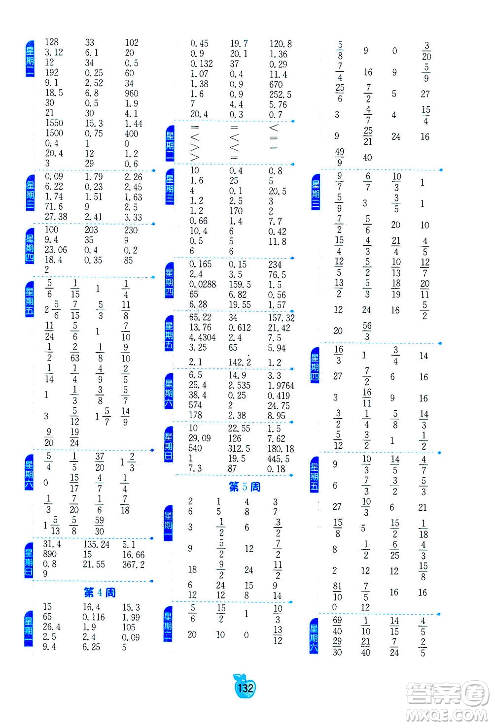 江蘇人民出版社2020年小學(xué)數(shù)學(xué)計(jì)算高手六年級(jí)上冊(cè)江蘇專用參考答案