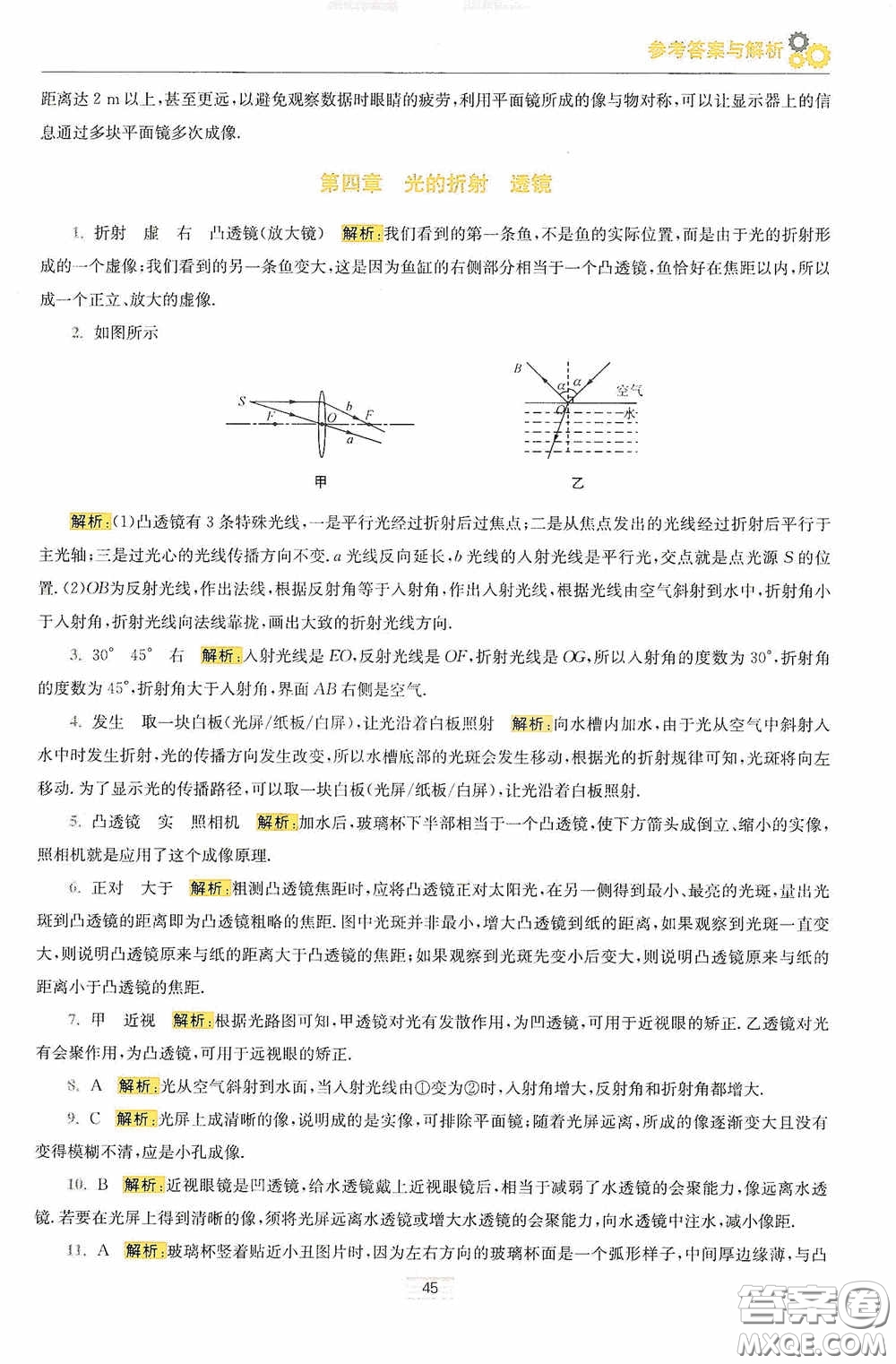 小題狂做2020提優(yōu)小幫手初中物理期末加油站八年級上冊答案