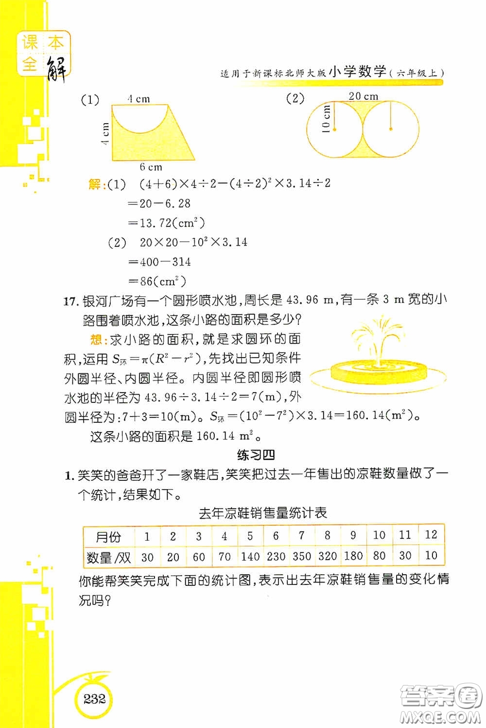 安徽人民出版社2020課本全解小學(xué)數(shù)學(xué)六年級(jí)上冊(cè)B版答案