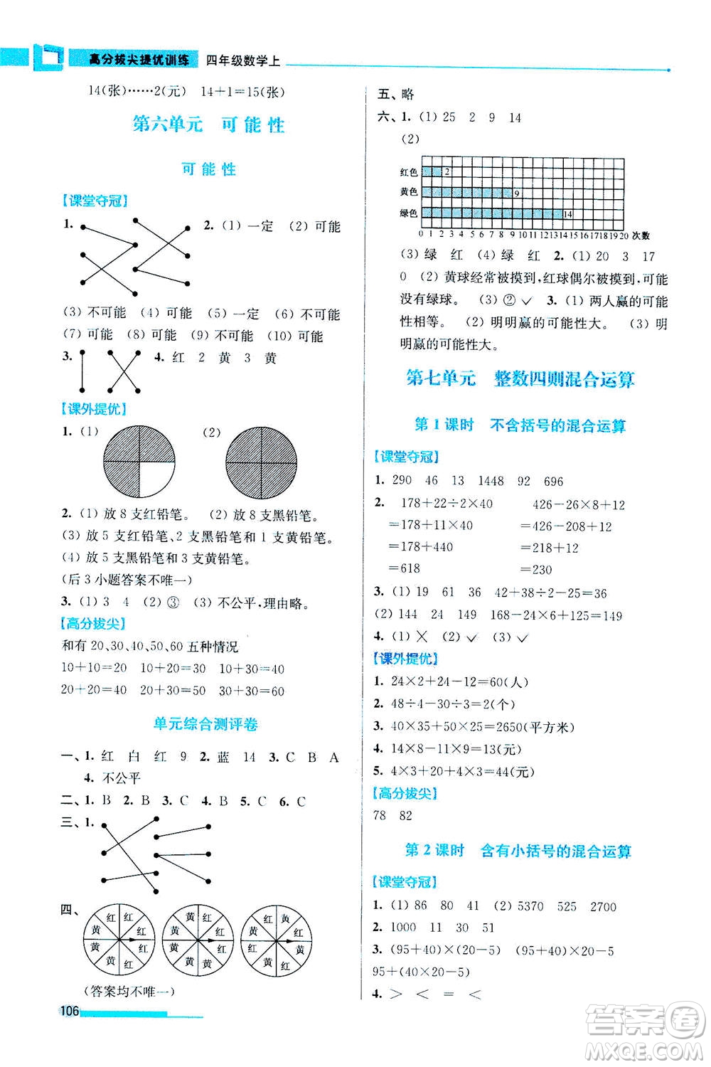 2020秋超能學(xué)典高分拔尖提優(yōu)訓(xùn)練四年級數(shù)學(xué)上江蘇版參考答案