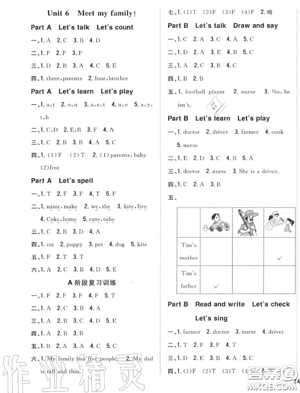 2020秋全科王同步課時(shí)練習(xí)四年級(jí)英語上冊(cè)人教版答案