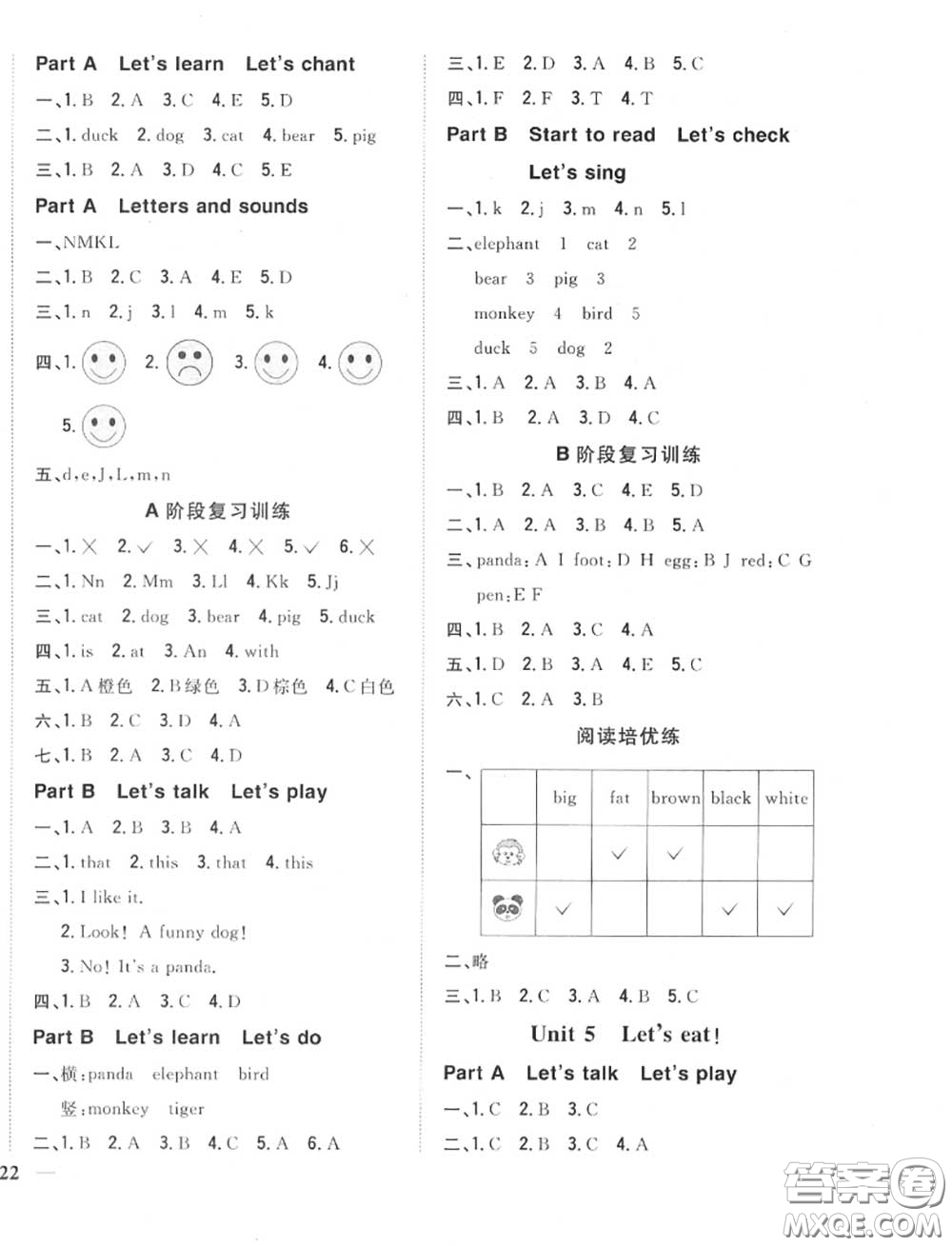 2020秋全科王同步課時(shí)練習(xí)三年級(jí)英語(yǔ)上冊(cè)人教版答案