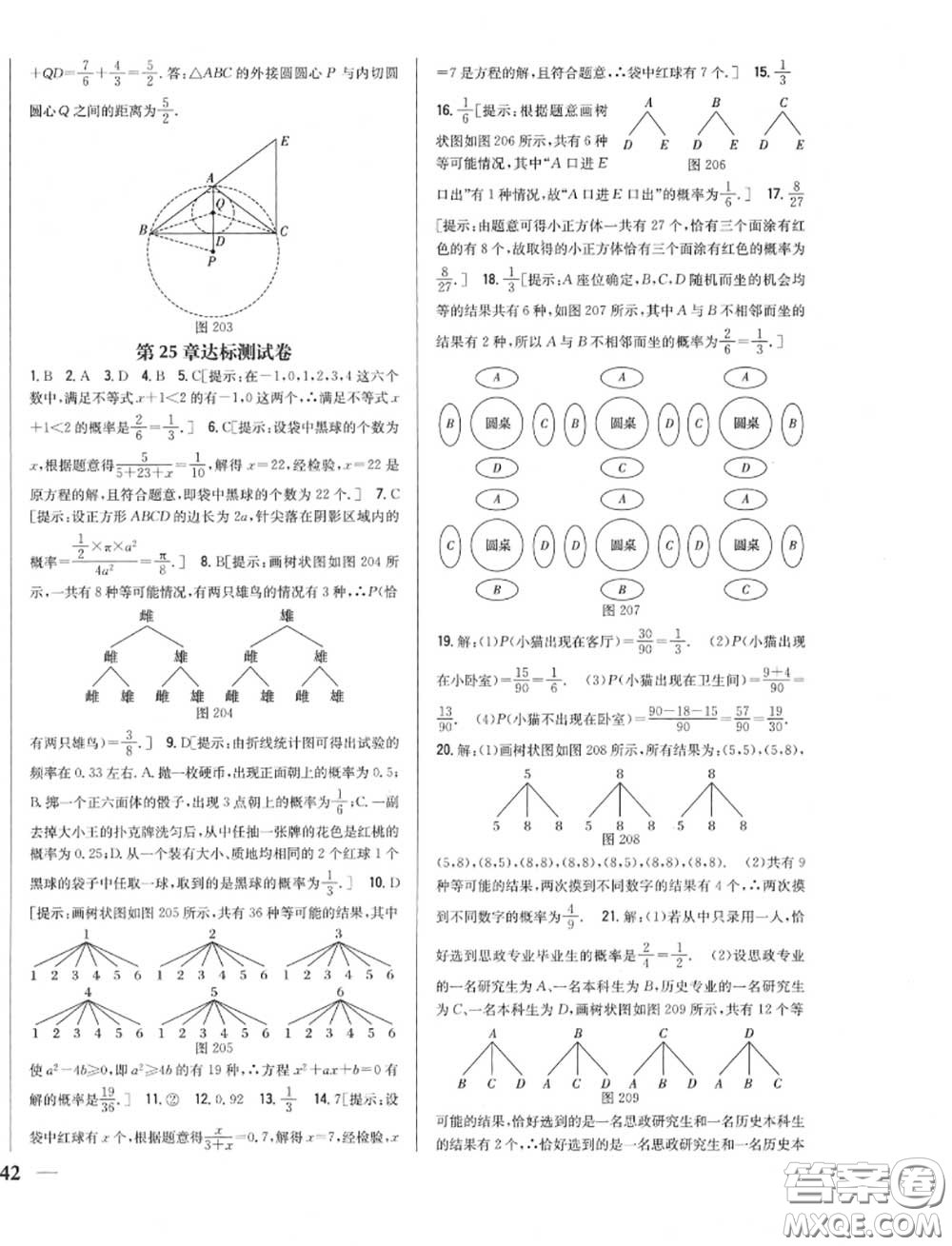 2020秋全科王同步課時(shí)練習(xí)九年級(jí)數(shù)學(xué)上冊(cè)人教版答案