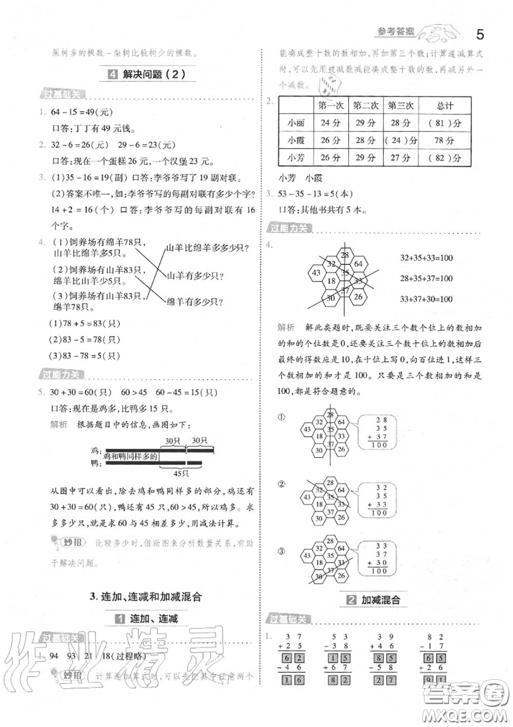 天星教育2020年秋一遍過小學數(shù)學二年級上冊人教版答案