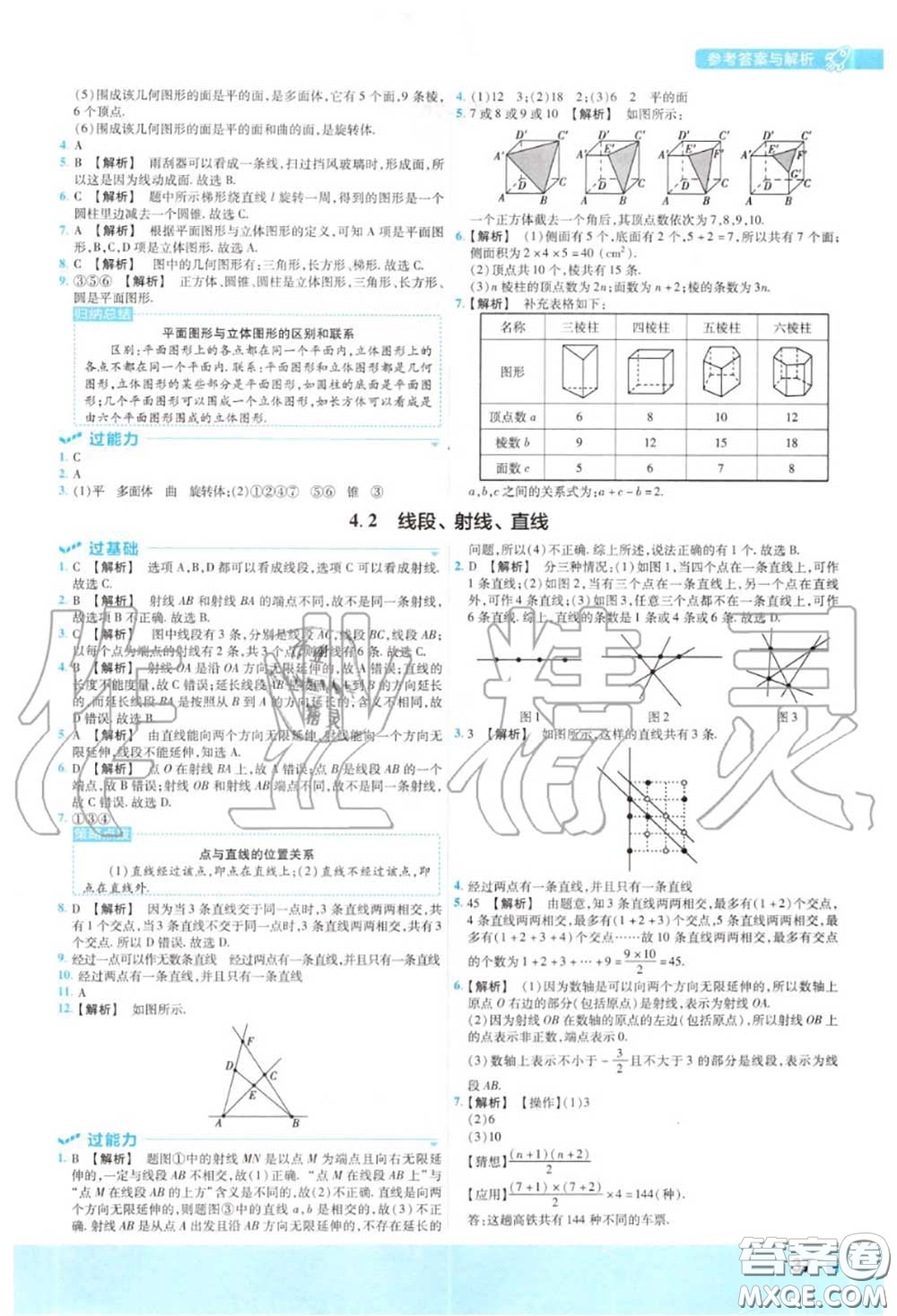 天星教育2020年秋一遍過(guò)初中數(shù)學(xué)七年級(jí)上冊(cè)滬科版答案