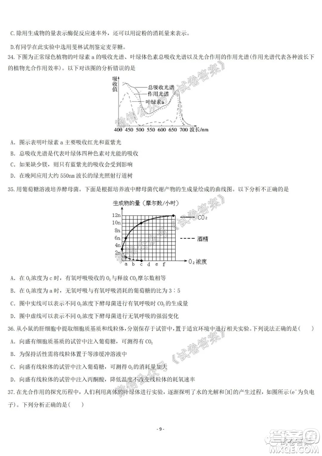 哈爾濱市第六中學2021屆開學階段性總結(jié)高三生物試題及答案