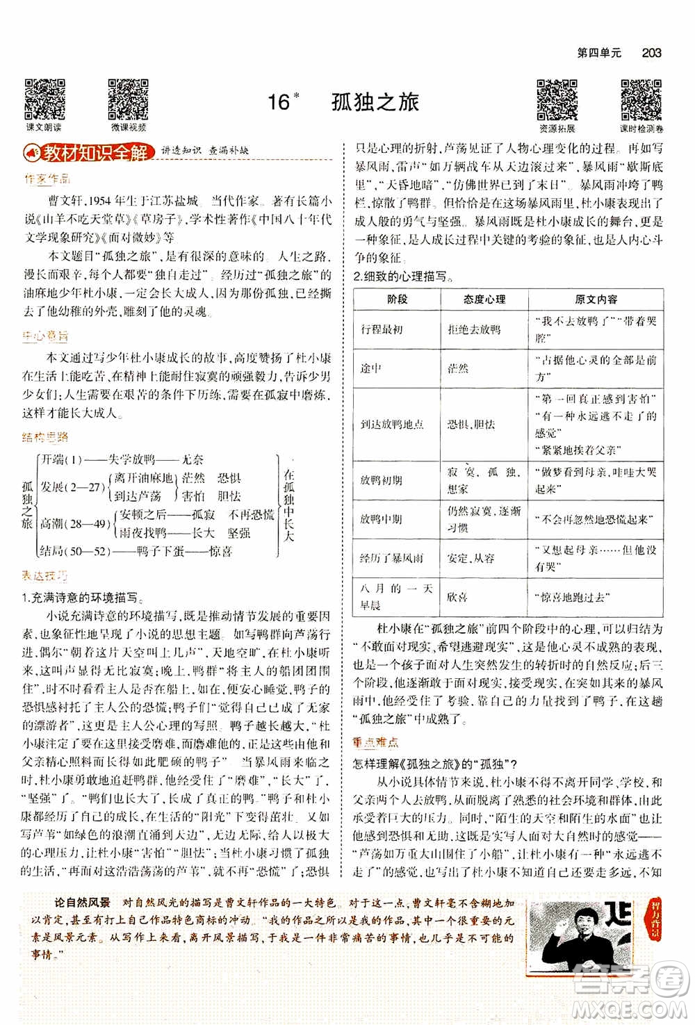 2021版初中同步5年中考3年模擬全解版初中語文九年級上冊人教版參考答案