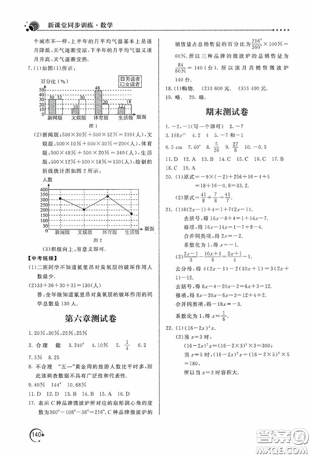 北京教育出版社2020新課堂同步訓(xùn)練七年級數(shù)學(xué)上冊北師大版答案