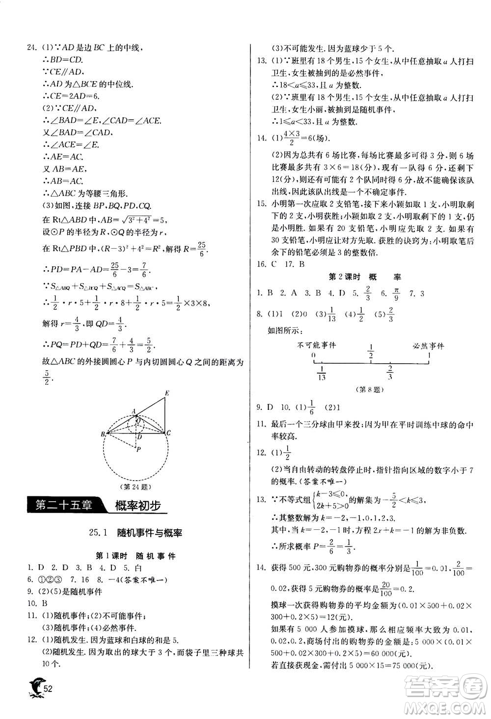 江蘇人民出版社2020年實驗班提優(yōu)訓(xùn)練九年級上數(shù)學(xué)RMJY人教版答案