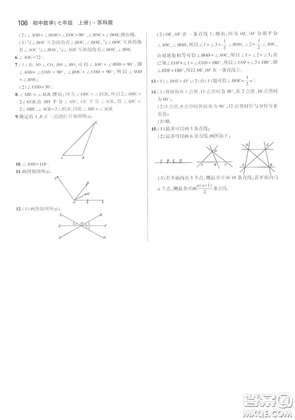 江蘇鳳凰科學(xué)技術(shù)出版社2020義務(wù)教育教科書(shū)七年級(jí)數(shù)學(xué)上冊(cè)課本習(xí)題答案蘇科版