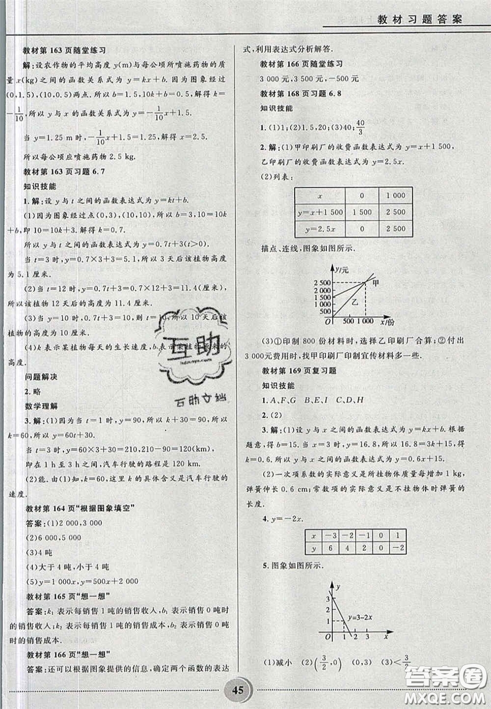 山東教育出版社2020義務(wù)教育教科書七年級(jí)數(shù)學(xué)上冊(cè)魯教版答案