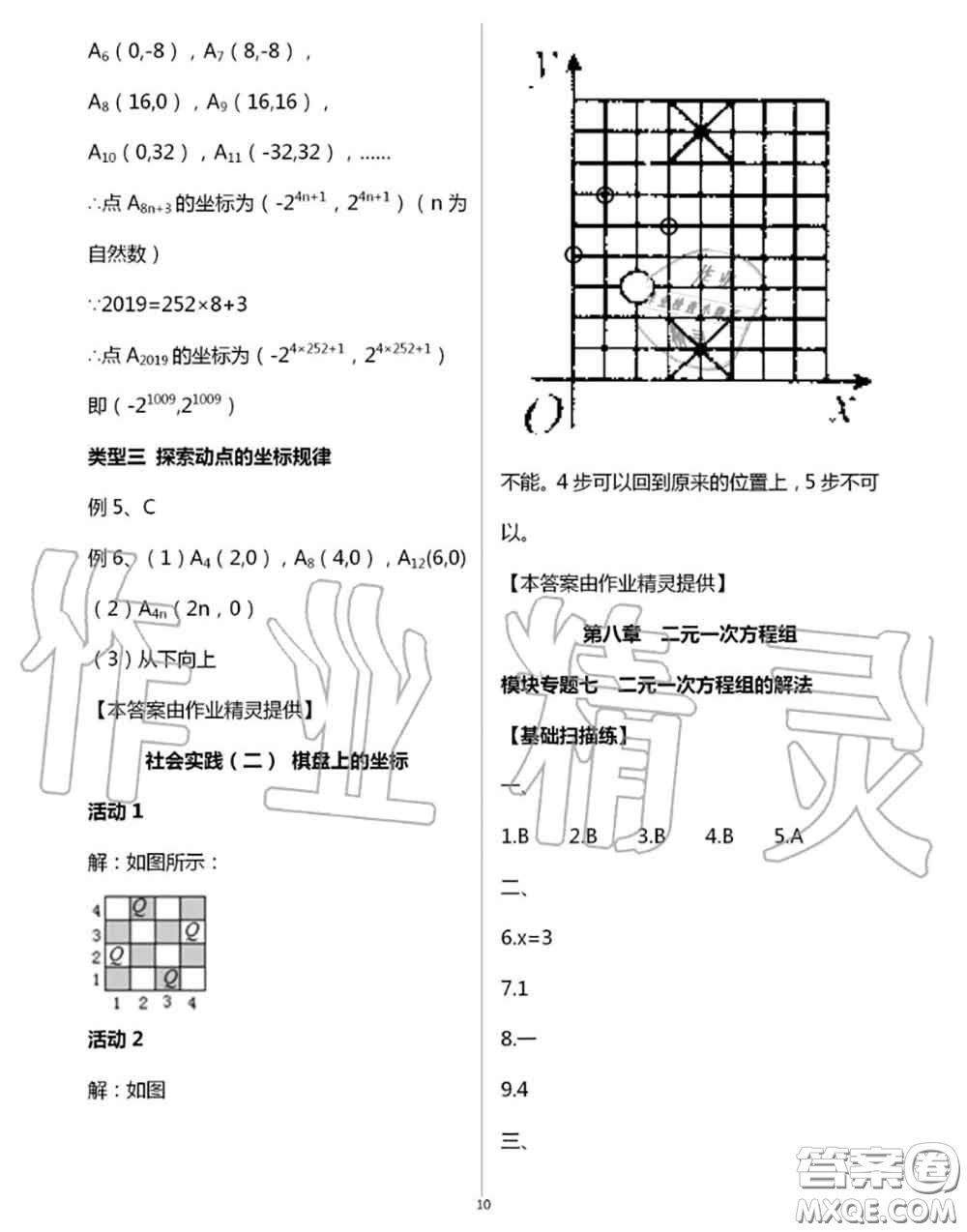 陽光出版社2020年全品溫故知新暑假七升八數(shù)學(xué)人教版參考答案