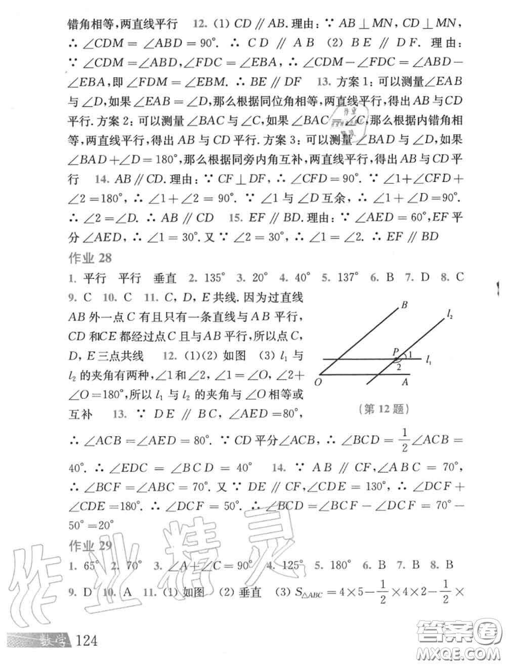 上海科學(xué)技術(shù)出版社2020年暑假作業(yè)八年級(jí)數(shù)學(xué)滬科版參考答案