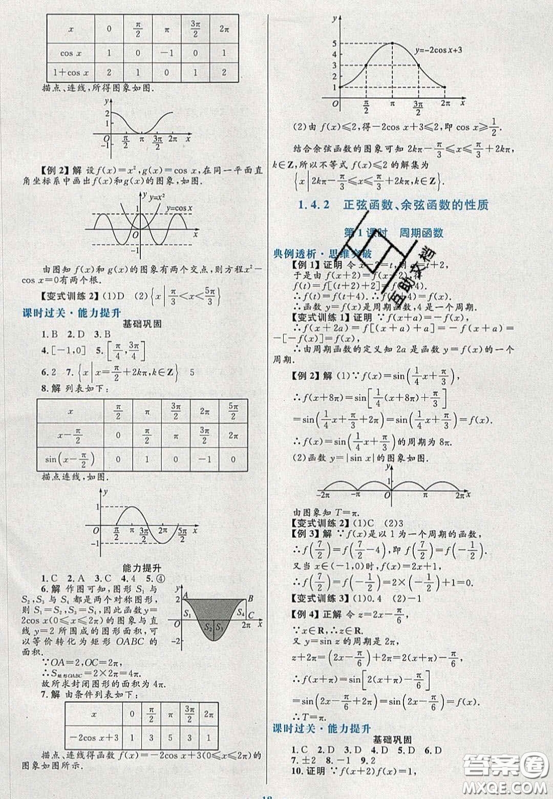 2020高中同步測控優(yōu)化設計數(shù)學必修4人教A版福建專版答案