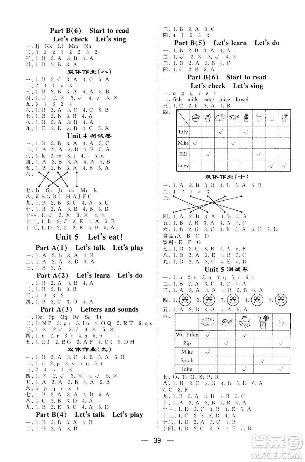 河海大學(xué)出版社2020年棒棒堂同步練習(xí)加單元測評英語三年級上冊RJ人教版答案