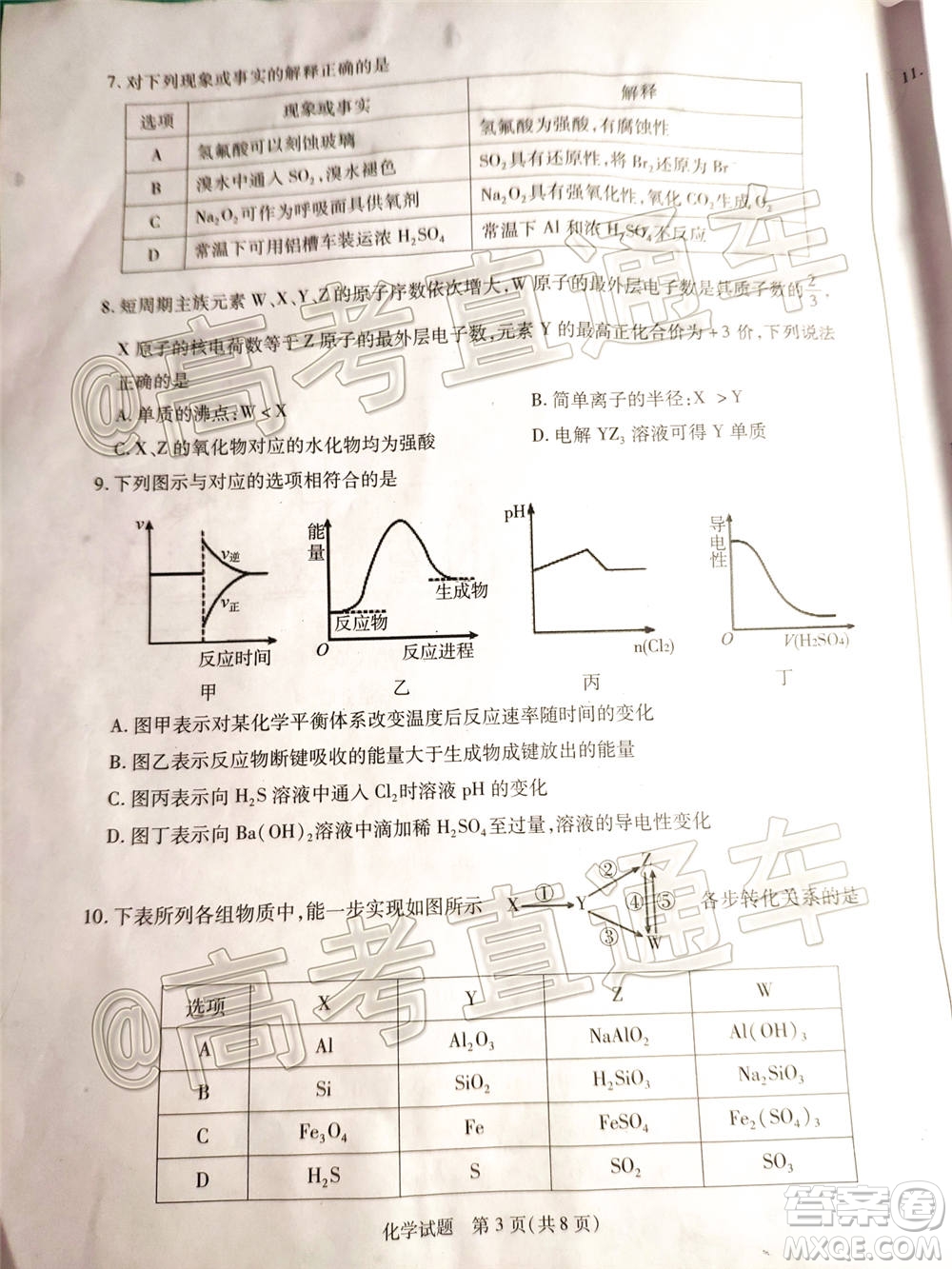 合肥市2021屆高三調(diào)研性檢測化學(xué)試題及答案