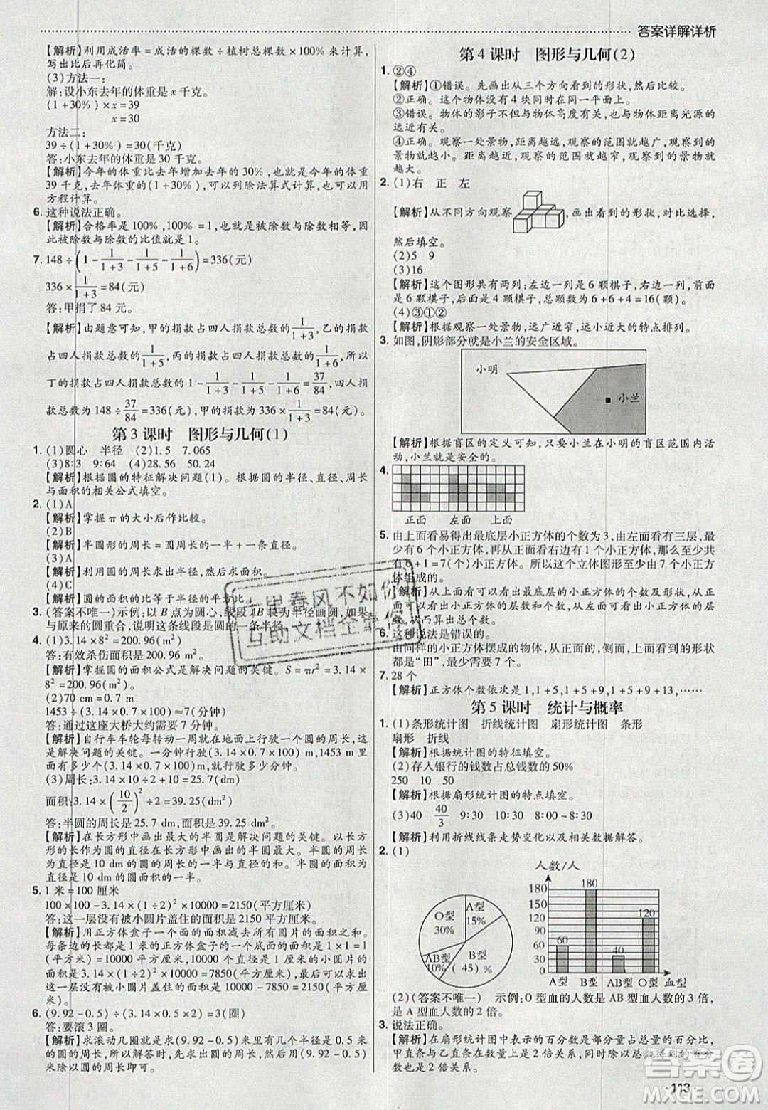 2020年學(xué)習(xí)委員小學(xué)數(shù)學(xué)六年級(jí)上冊北師大版答案