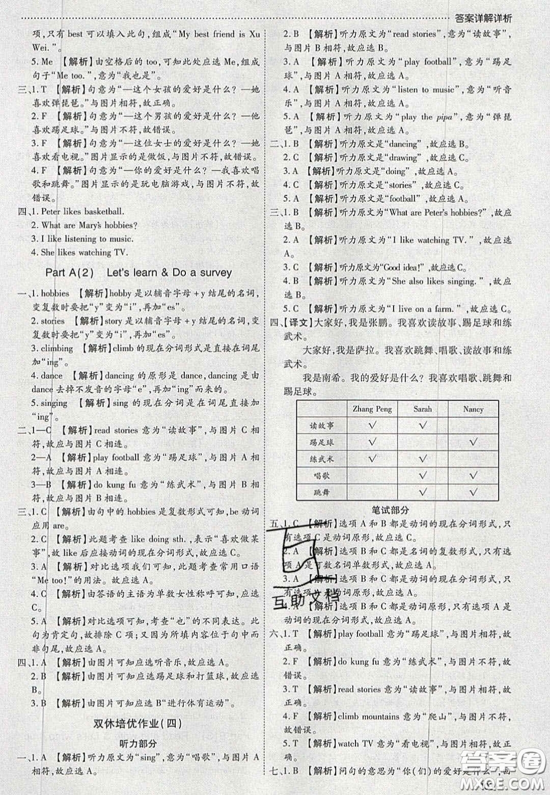 2020學(xué)習(xí)委員小學(xué)英語六年級上冊人教PEP版答案