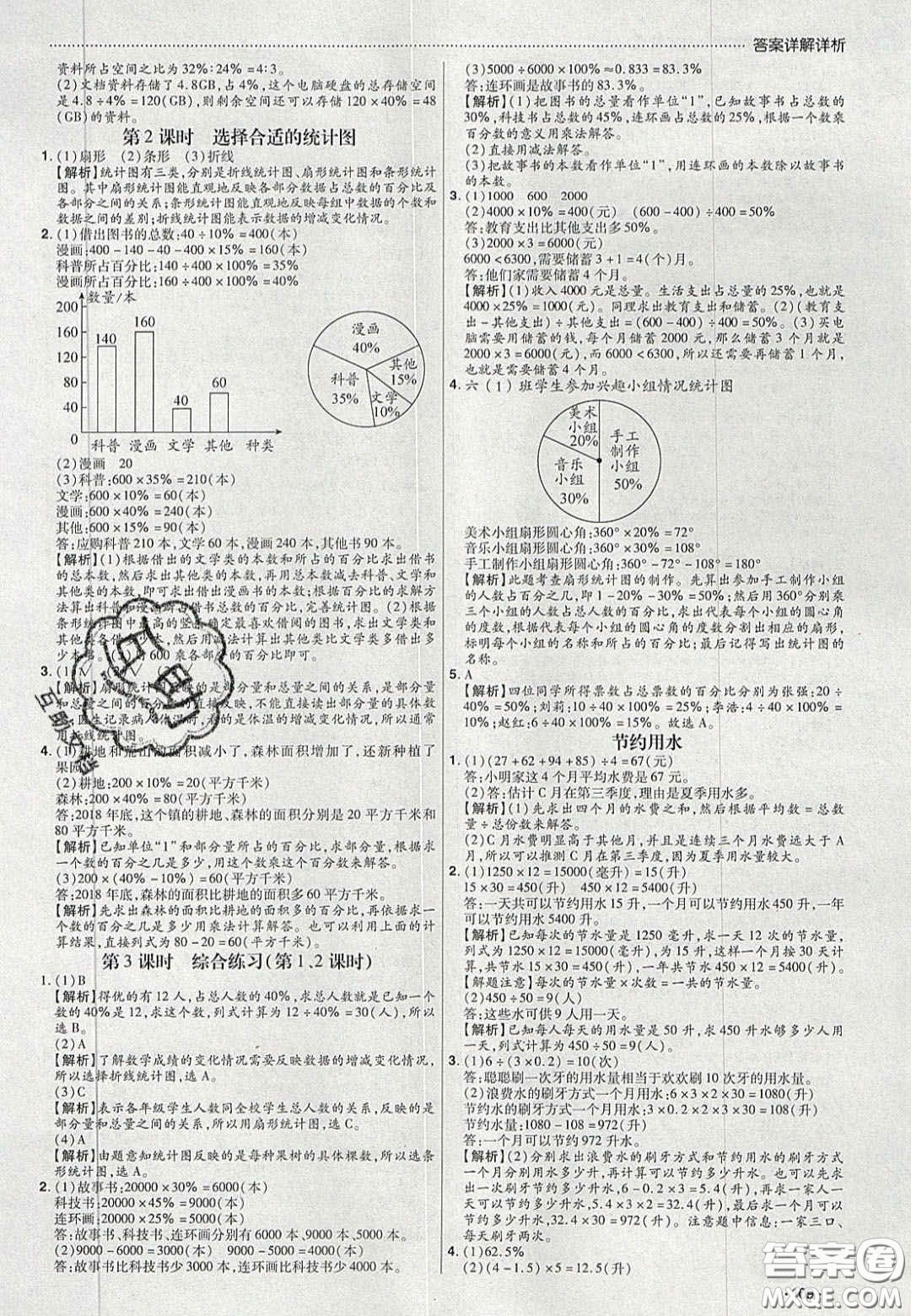 2020學習委員小學數(shù)學六年級上冊人教版答案