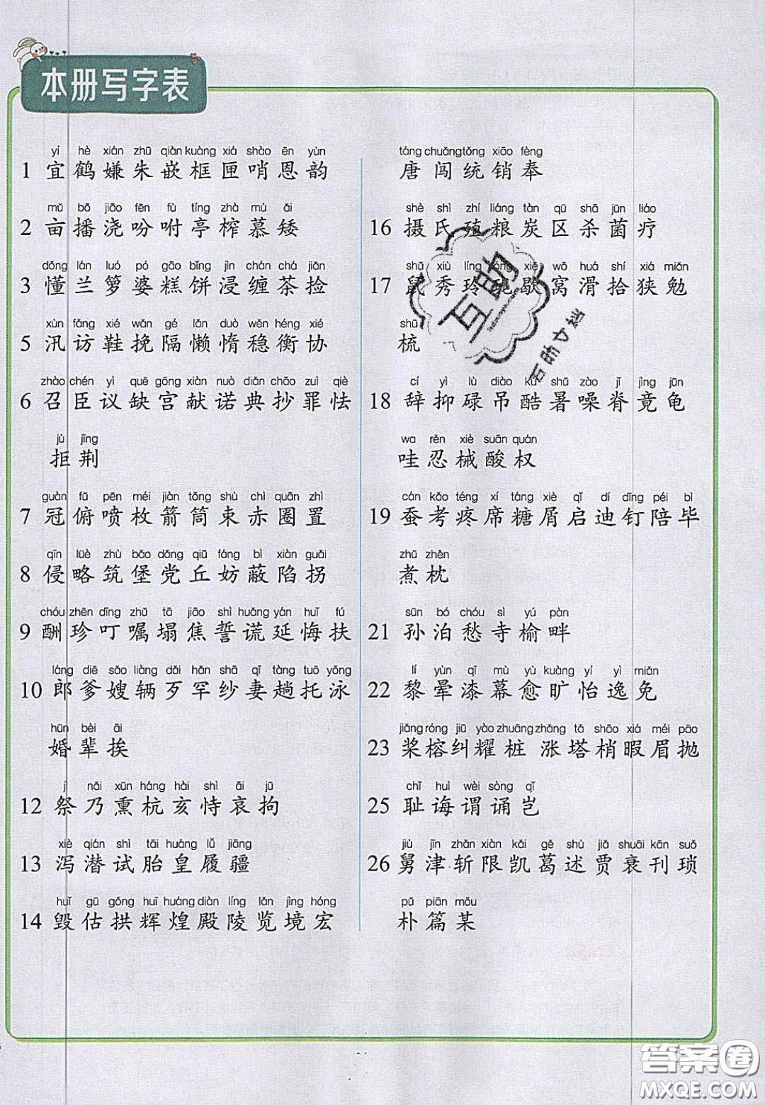 2020年立體學習法思維空間五年級語文上冊人教版答案