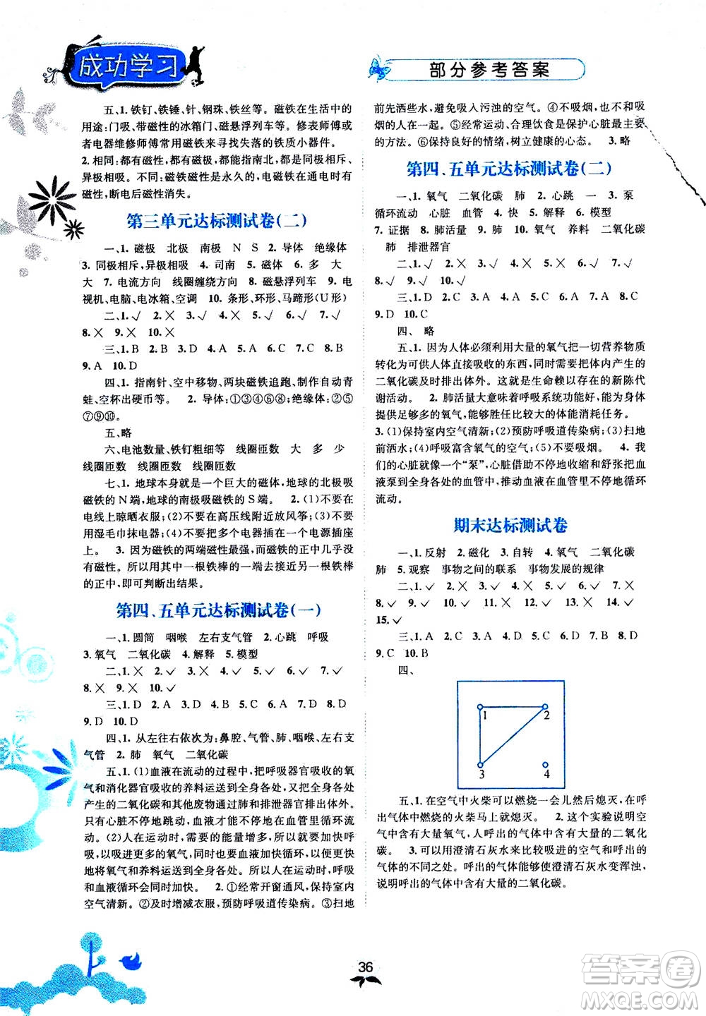 ?云南科技出版社2020年創(chuàng)新成功學(xué)習(xí)同步導(dǎo)學(xué)科學(xué)五年級(jí)上SJ蘇教版答案