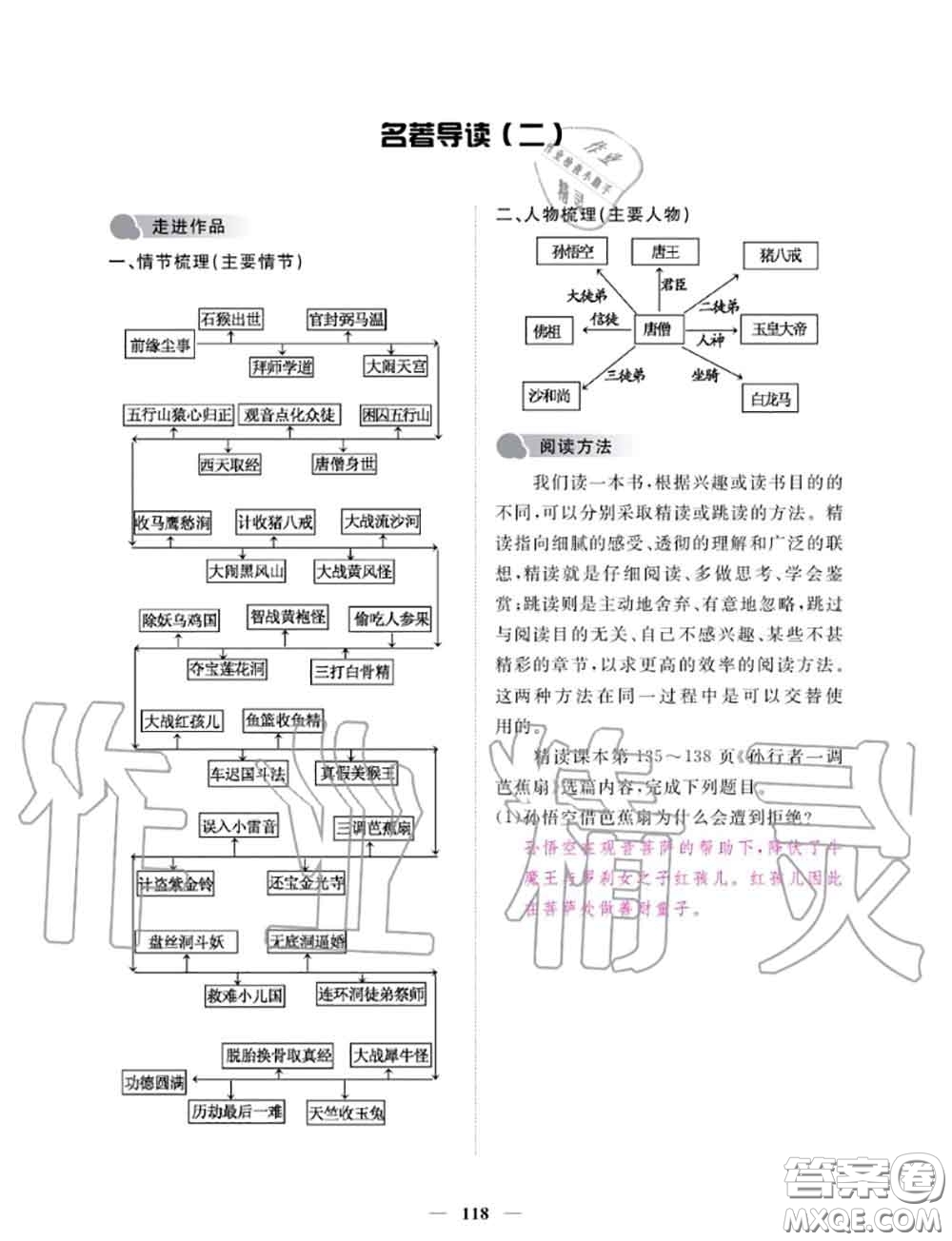 2020年一課一練創(chuàng)新練習(xí)七年級語文上冊人教版參考答案