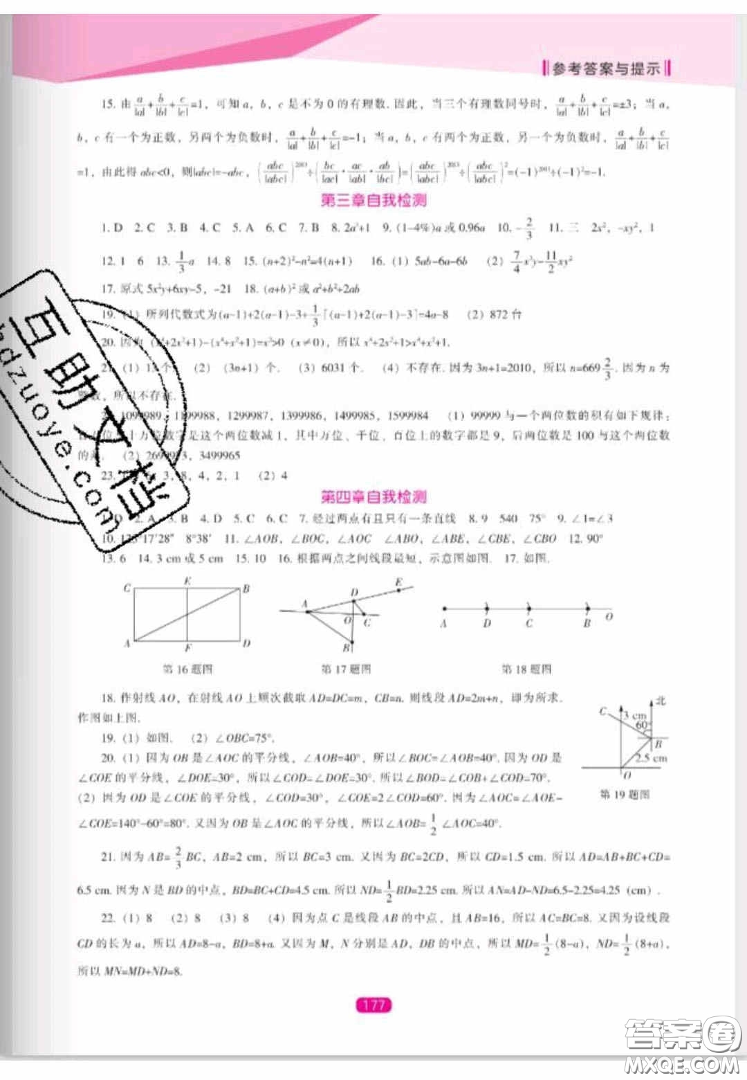 遼海出版社2020新課程能力培養(yǎng)七年級數(shù)學(xué)上冊北師大版答案