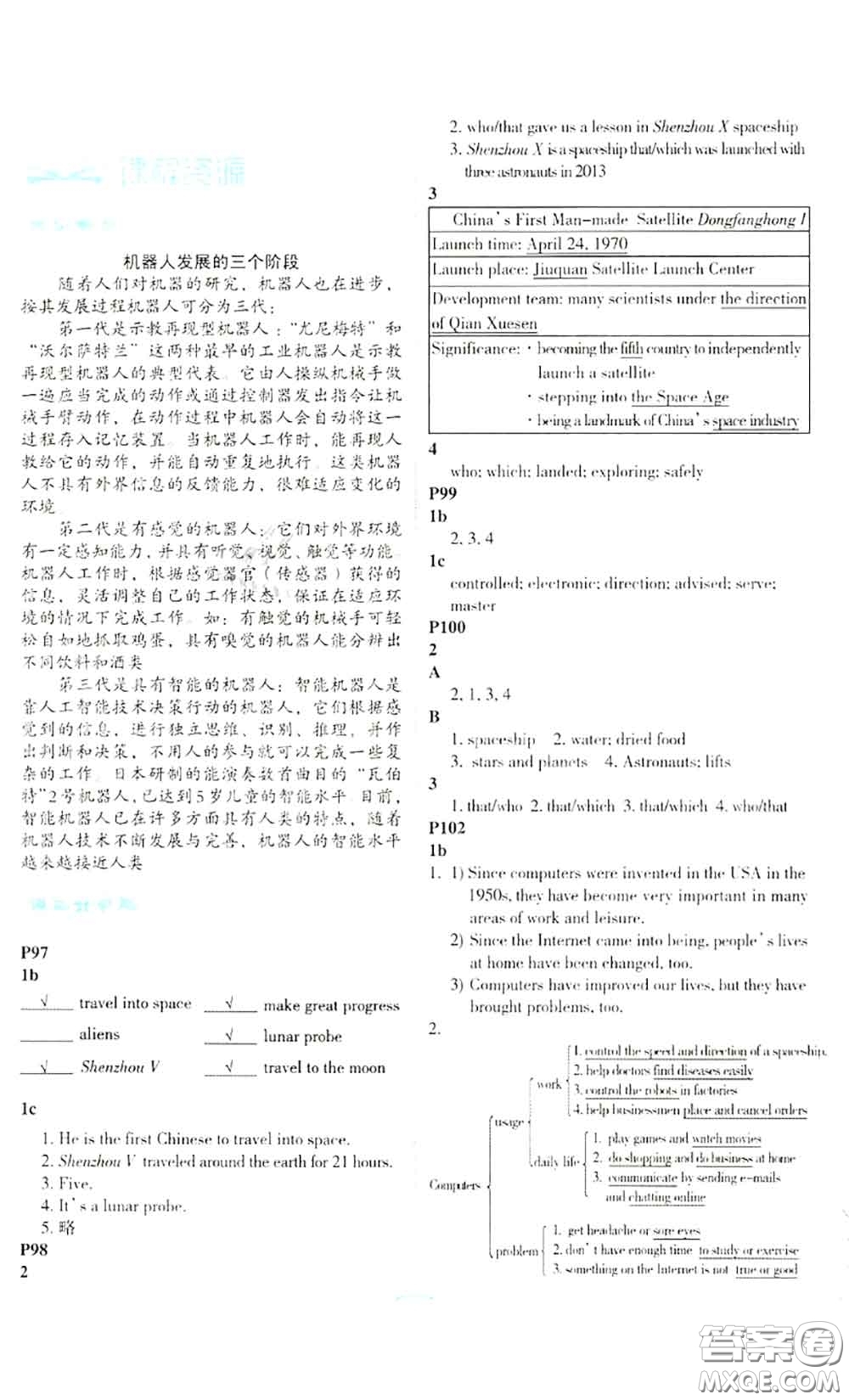 科學(xué)普及出版社2020年課本教材九年級(jí)英語(yǔ)上冊(cè)仁愛(ài)版參考答案