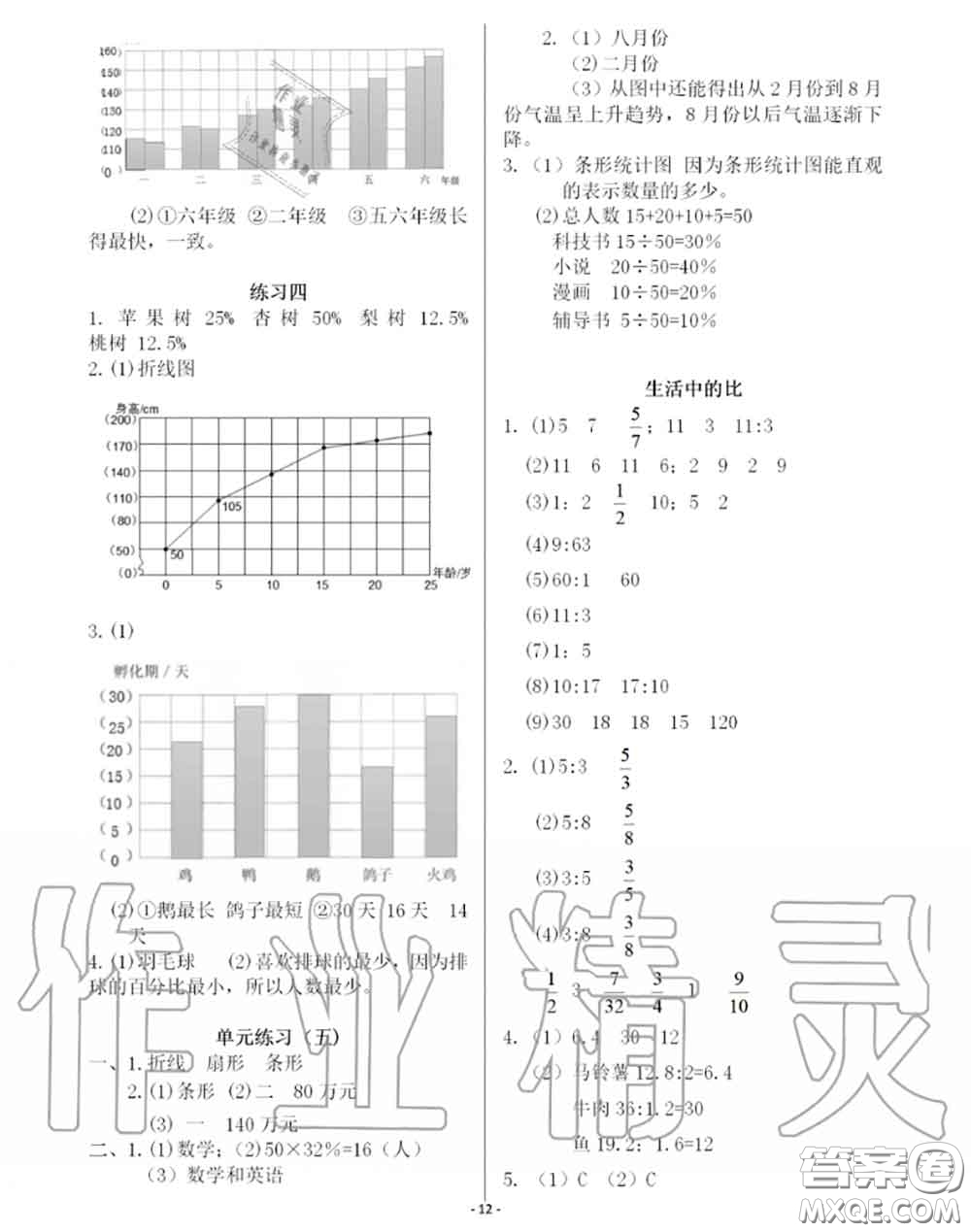 海天出版社2020年知識(shí)與能力訓(xùn)練六年級(jí)數(shù)學(xué)上冊(cè)北師版答案