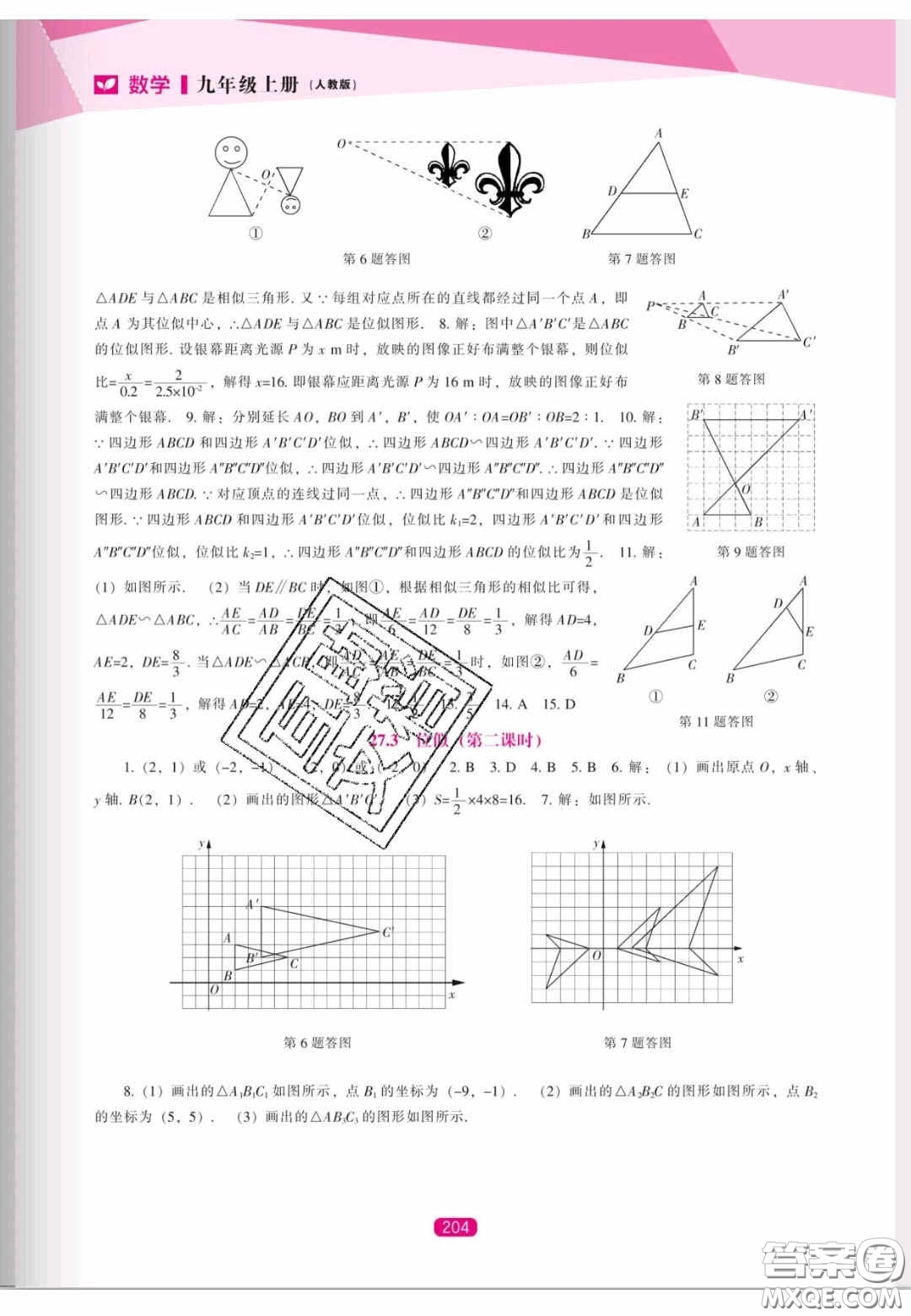 遼海出版社2020新課程能力培養(yǎng)九年級數學上冊人教版答案