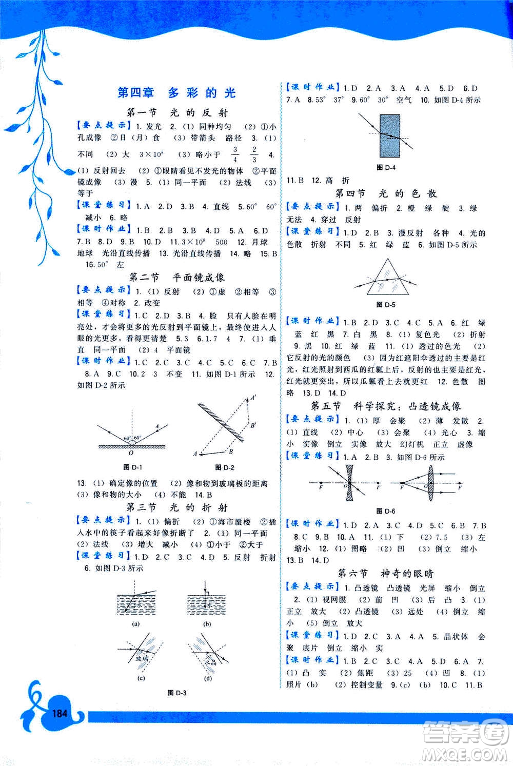 福建人民出版社2020年頂尖課課練物理八年級(jí)全一冊(cè)滬科版答案