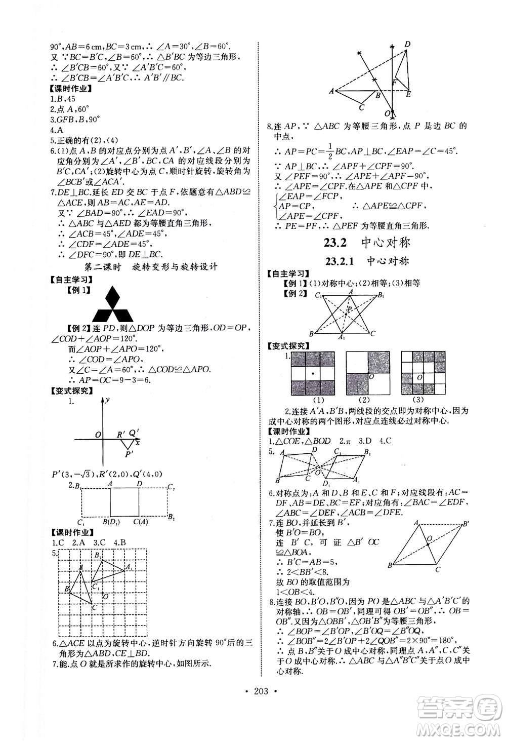 2020年長(zhǎng)江全能學(xué)案同步練習(xí)冊(cè)數(shù)學(xué)九年級(jí)全一冊(cè)人教版答案