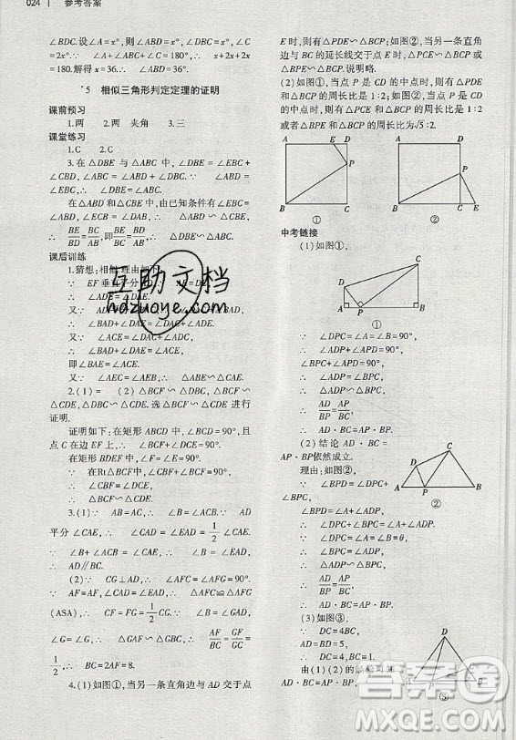 大象出版社2019年基礎(chǔ)訓(xùn)練九年級(jí)全一冊(cè)數(shù)學(xué)北師大版答案