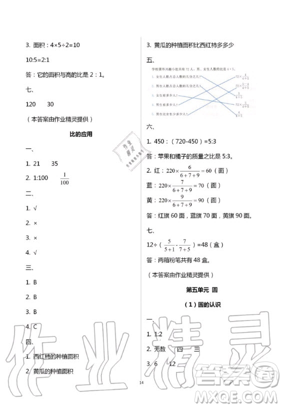 湖南教育出版社2020年學(xué)法大視野數(shù)學(xué)六年級(jí)上冊(cè)人教版答案