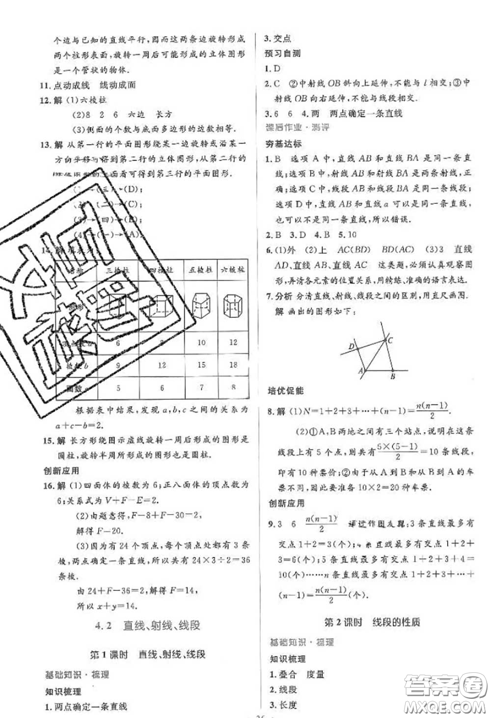 2020年秋同步解析與測(cè)評(píng)學(xué)考練七年級(jí)數(shù)學(xué)上冊(cè)人教版參考答案