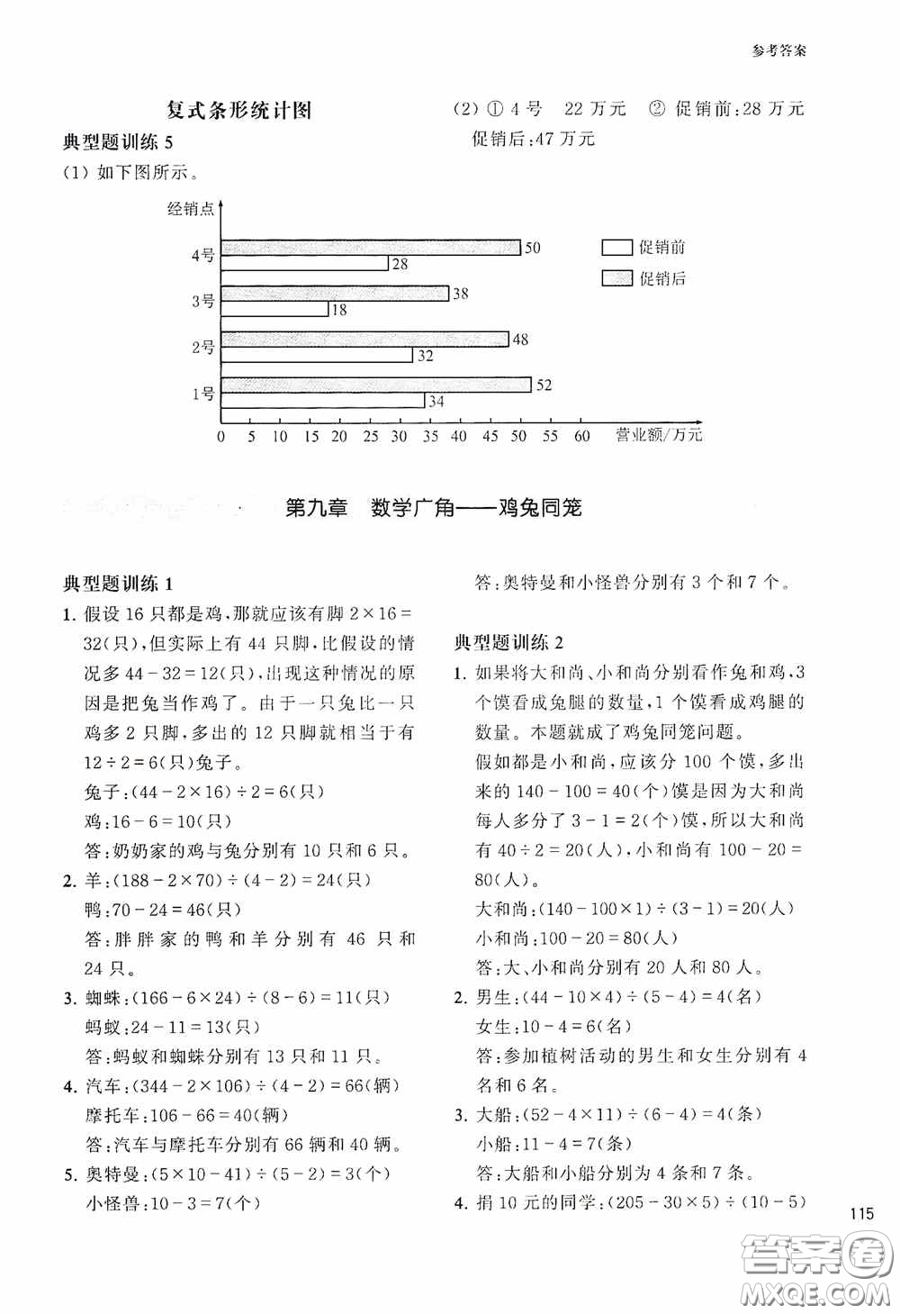 華東理工大學(xué)出版社2020周計(jì)劃小學(xué)數(shù)學(xué)應(yīng)用題強(qiáng)化訓(xùn)練四年級(jí)答案