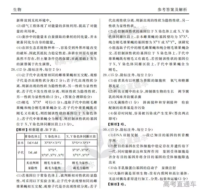 2021屆四省名校高三第一次大聯(lián)考理科綜合試題及答案