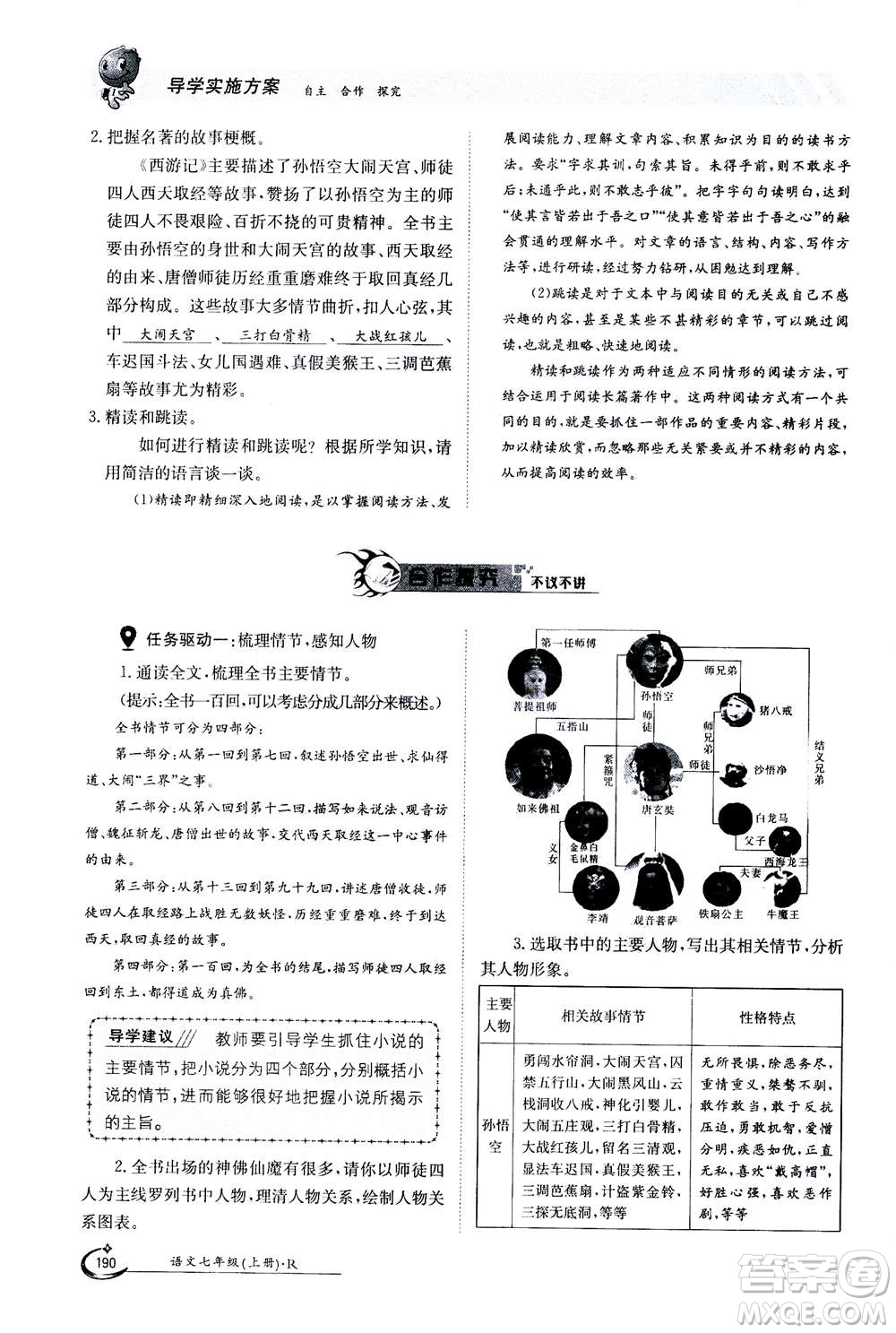 江西高校出版社2020年金太陽導(dǎo)學(xué)案語文七年級上冊人教版答案