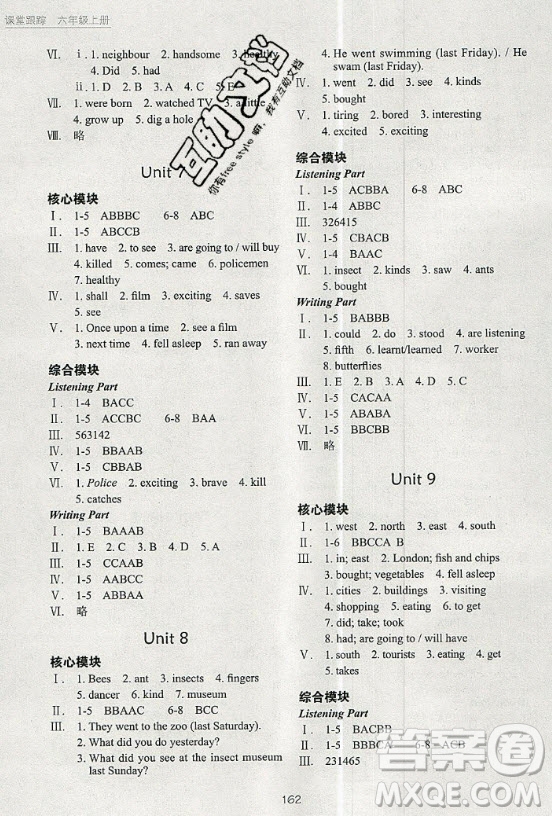 2020秋深圳市小學(xué)英語課堂跟蹤六年級上冊滬教牛津版答案