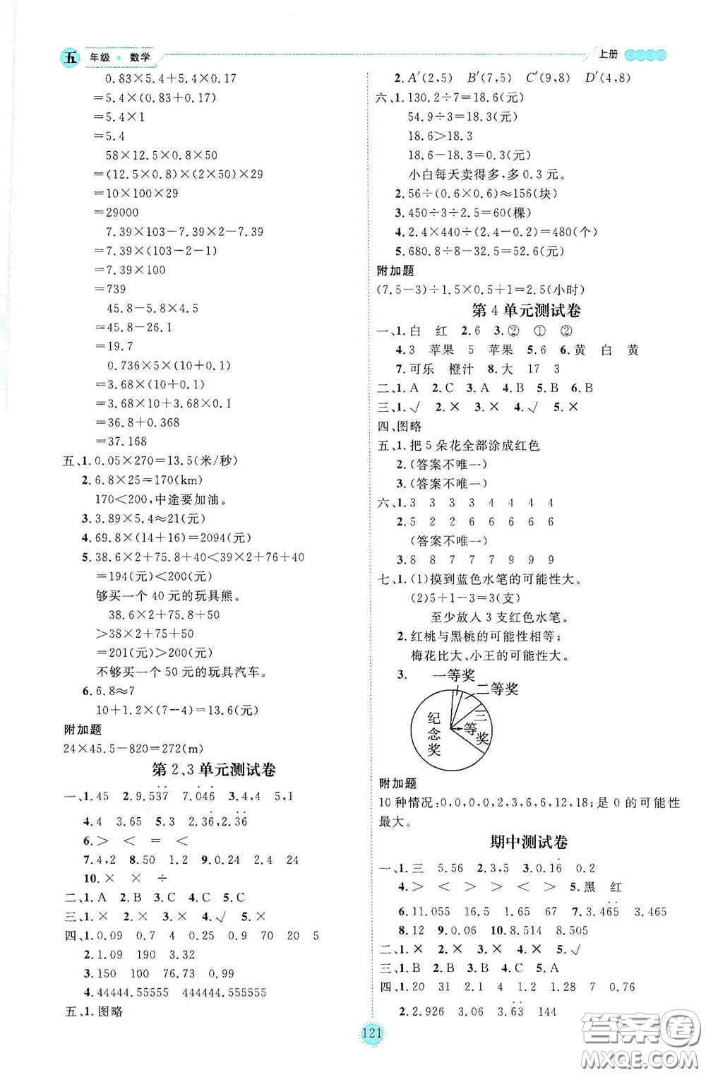 延邊人民出版社2020優(yōu)秀生百分學(xué)生作業(yè)本題練王情境式閱讀型練習(xí)冊(cè)四年級(jí)數(shù)學(xué)上冊(cè)人教版答案