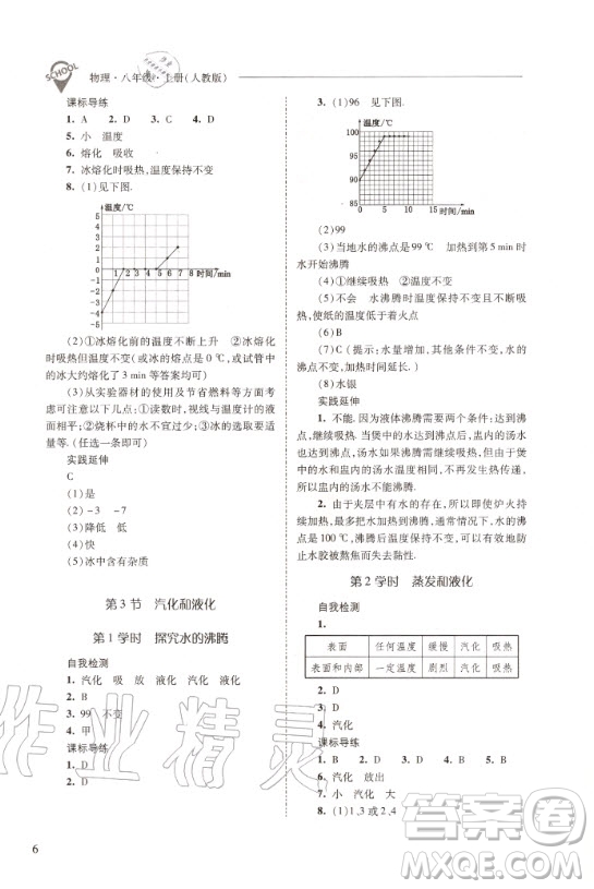 2020年新課程問題解決導(dǎo)學(xué)方案物理八年級(jí)上冊(cè)人教版答案